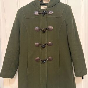 L.L. Bean Women's Olive Toggle Utility Jacket